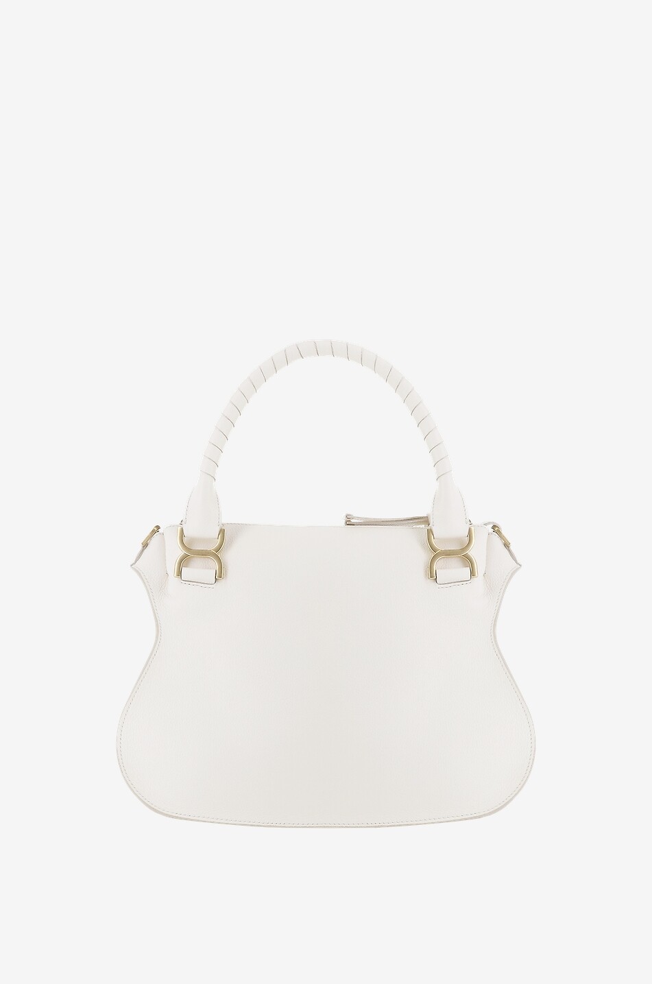 CHLOE Marcie Medium double carry grained leather bag Women WHITE 3
