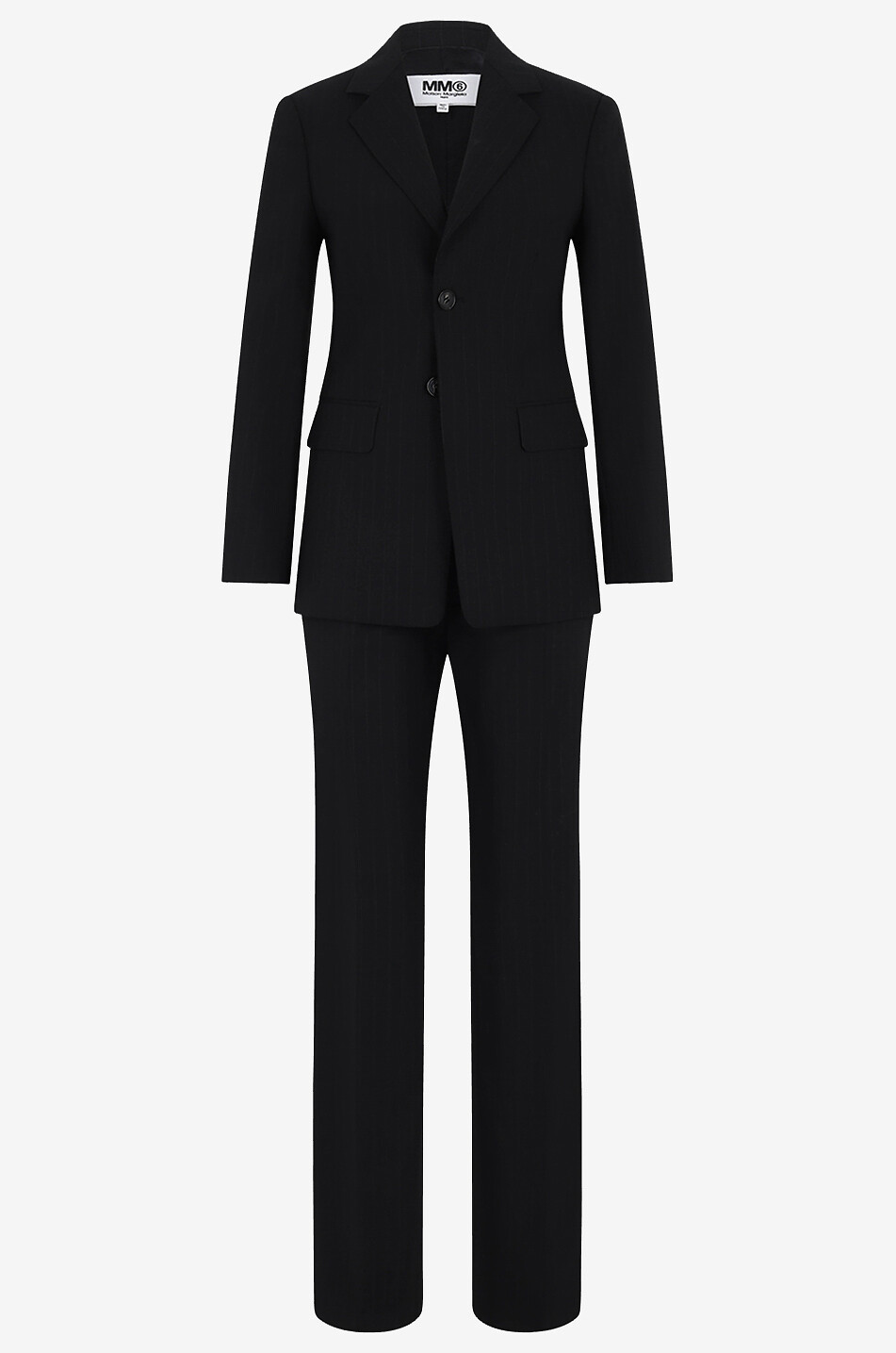 Blazer ajusté milleraie en laine mélangée