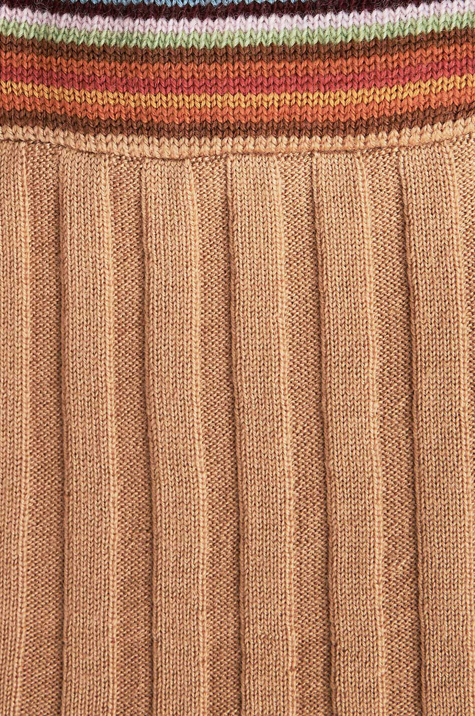 ETRO Rippstrick-Cardigan mit gestreiftem V-Ausschnitt Damen BEIGE 6
