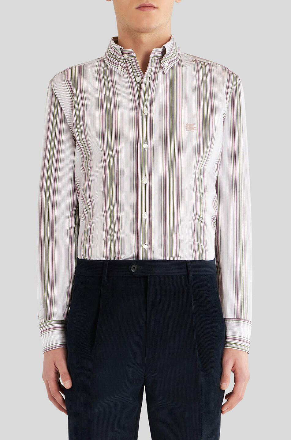 ETRO Langarmhemd mit Streifenmotiv Herren MITTELROSA 3