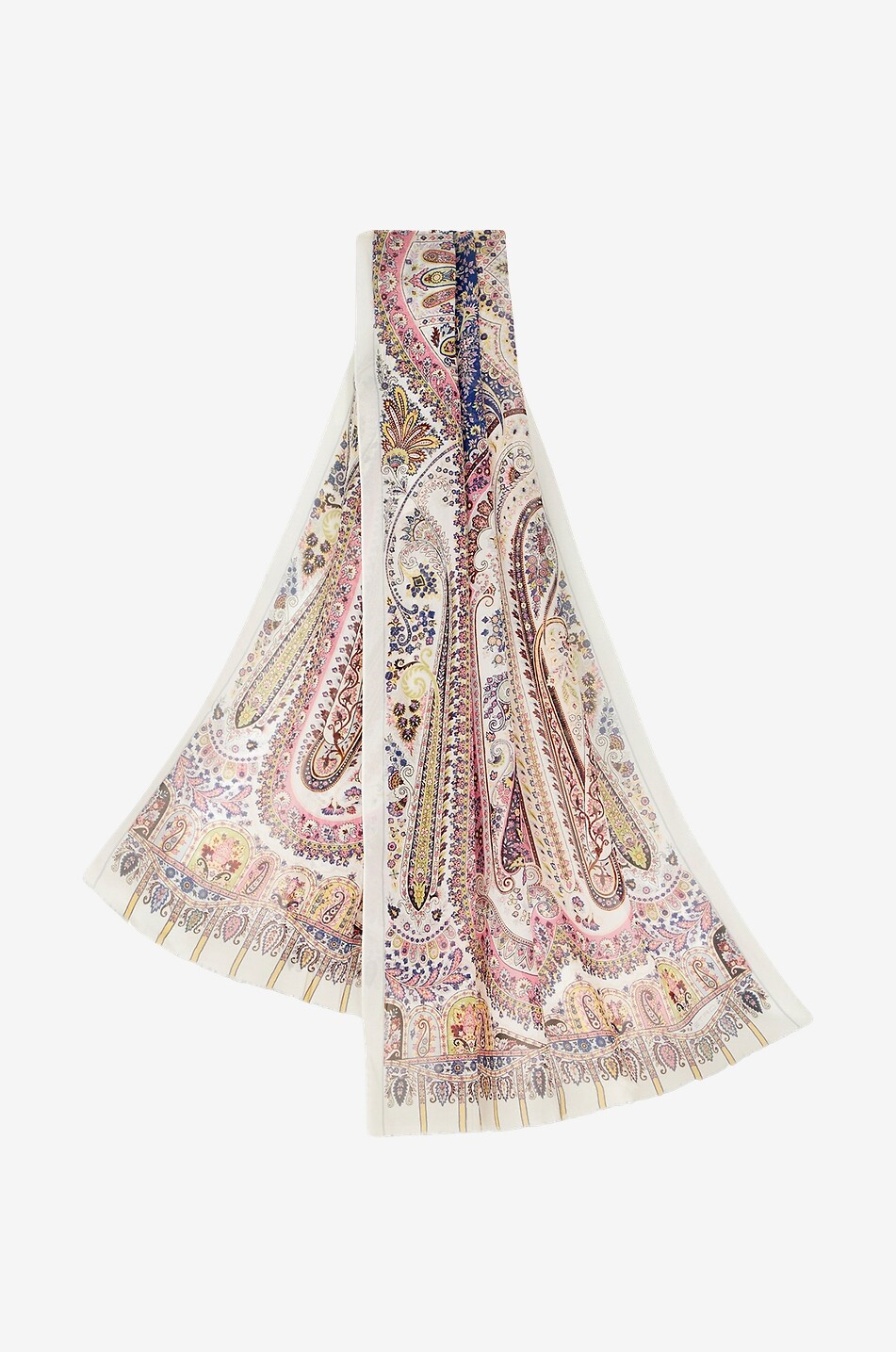 ETRO Delhy georgette scarf with Paisley pattern Women MULTI COLOURED 1