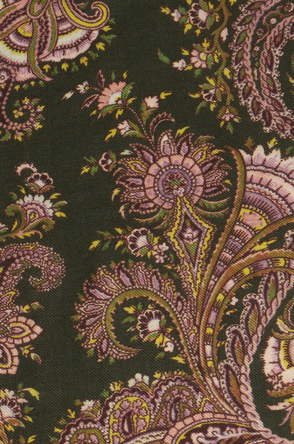 ETRO Écharpe tissée en cachemire et soie motif Paisley floral Homme VERT FONCÉ 2