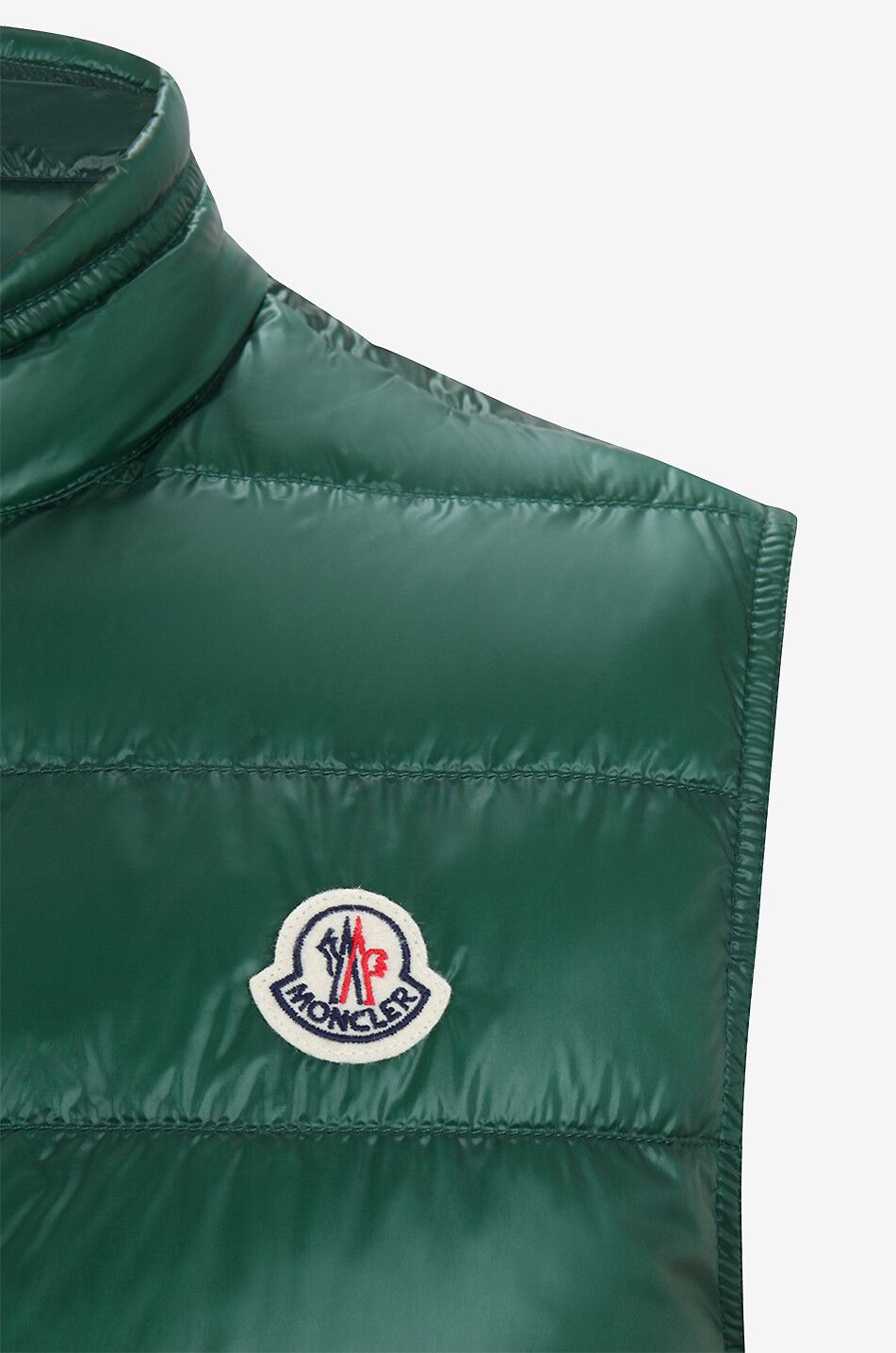 MONCLER Gui glossy nylon quilted down vest Men GREEN 3