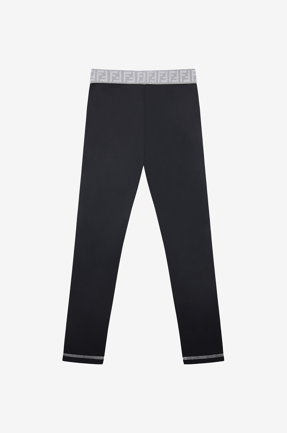 FENDI Legging fille en lycra taille FF lurex Fille NOIR 2
