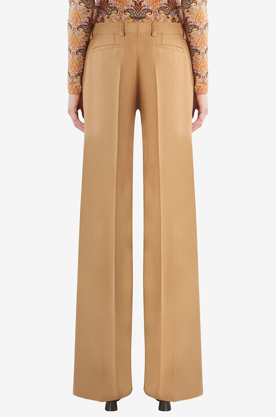 ETRO Ausgestellte Gabardine-Hose mit niedrigem Bund Damen BEIGE 4
