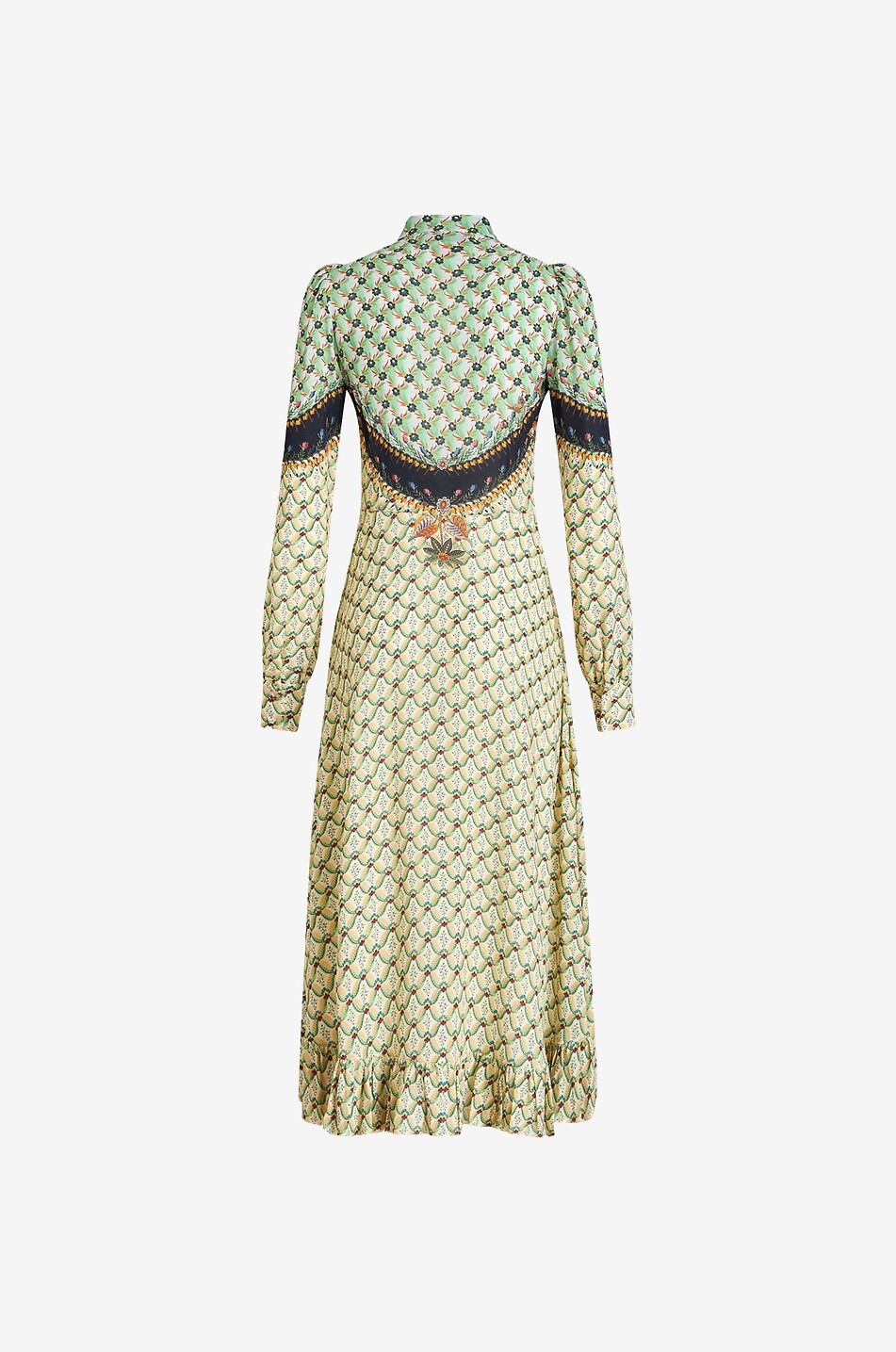 ETRO Langes Crepe-Kleid mit Print Floralia Damen GRÜN 2