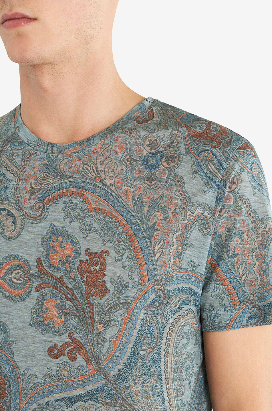 ETRO Lyocell-T-Shirt mit Paisley-Print Herren BUNT 5