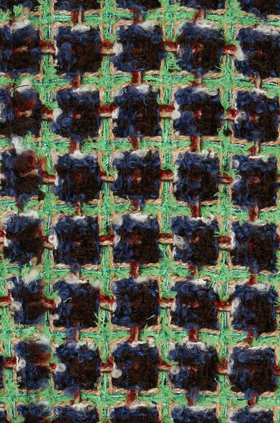 ETRO Karierte Tweedjacke mit Blütenknöpfen Damen GRÜN 6