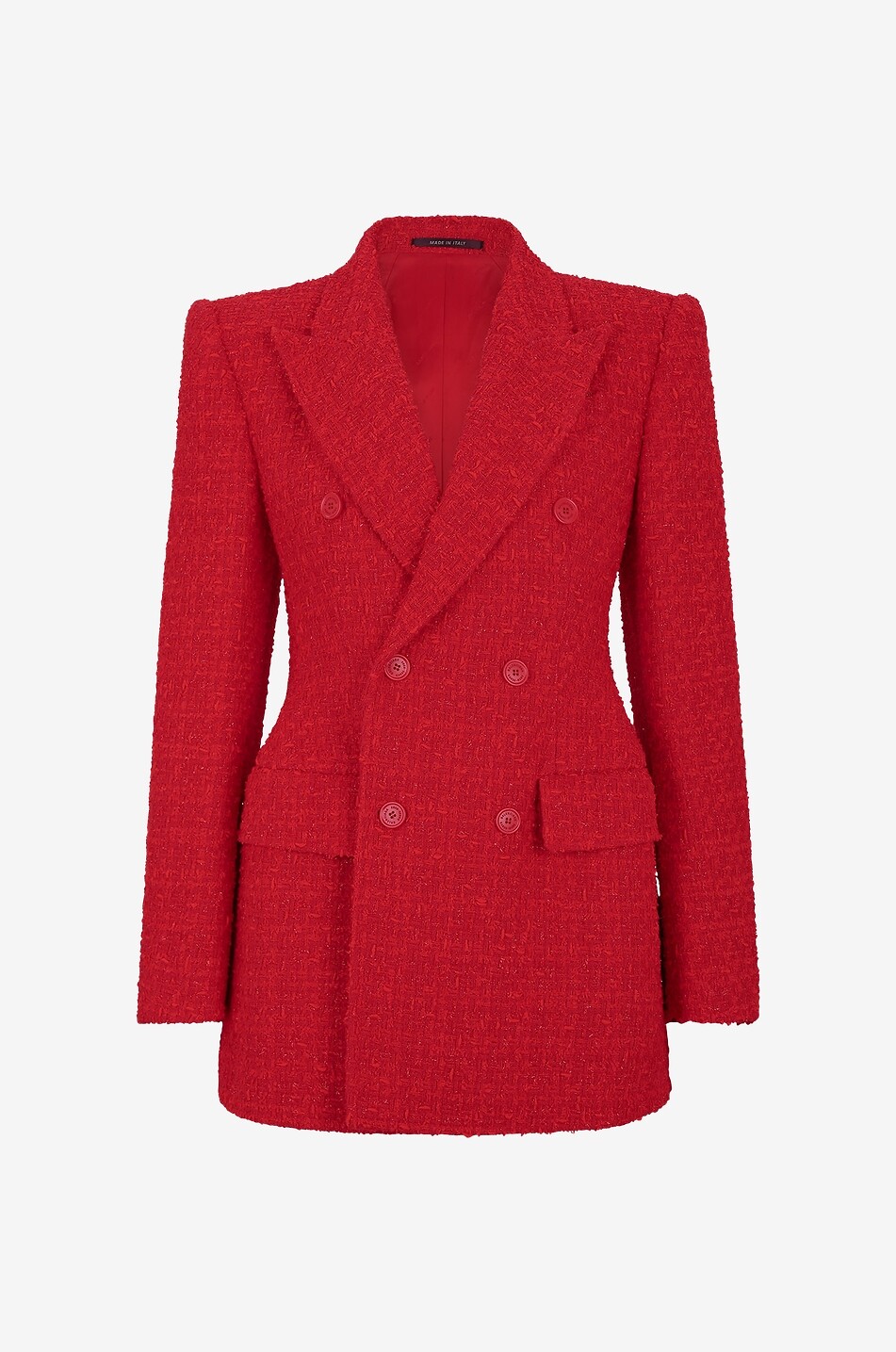 Hourglass glittering tweed blazer