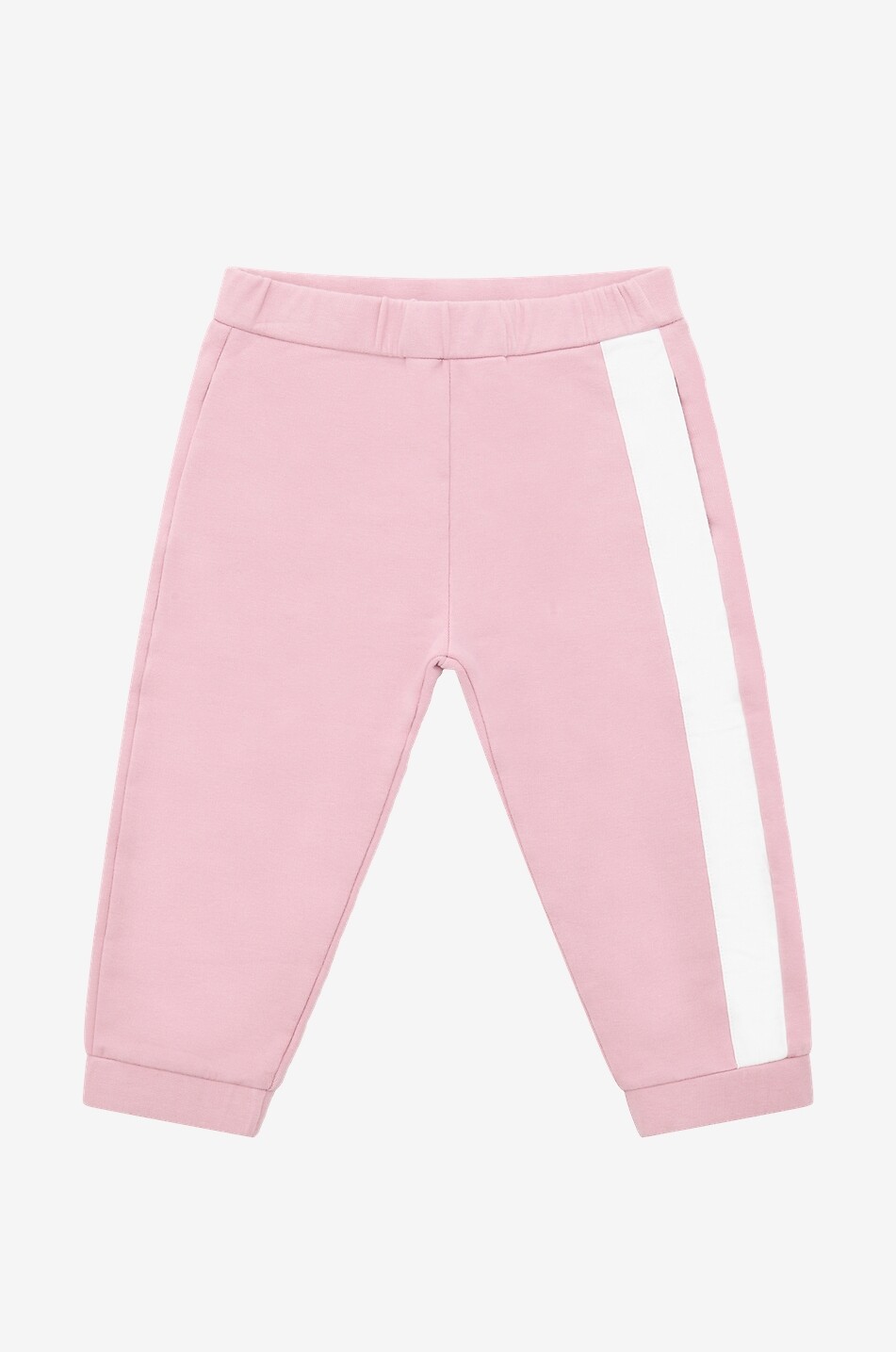 MONCLER Bouclé logo adorned baby sweat track suit Baby PINK 3