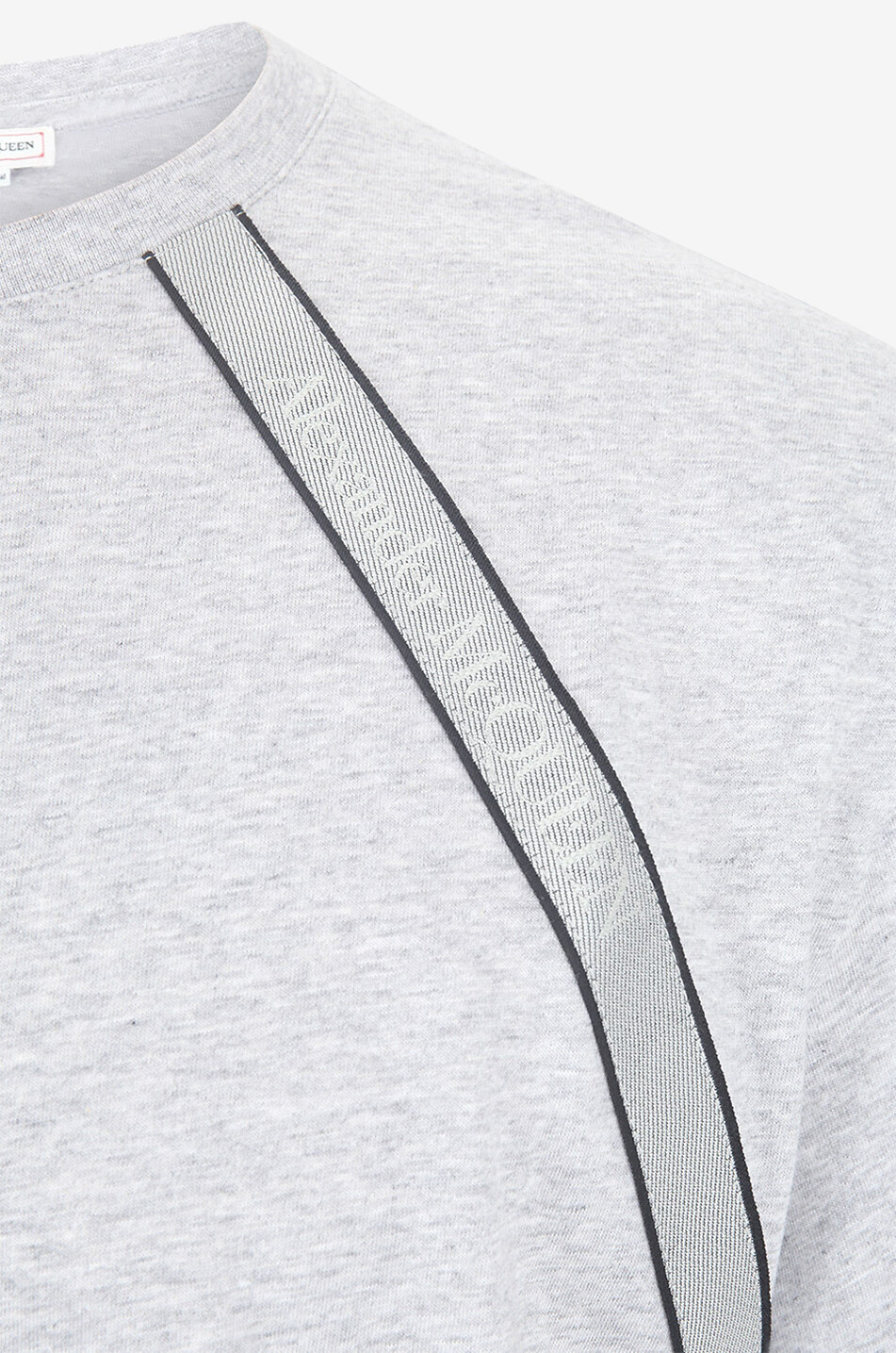 ALEXANDER McQUEEN Meliertes T-Shirt Selvedge Harness Herren GRAU 3