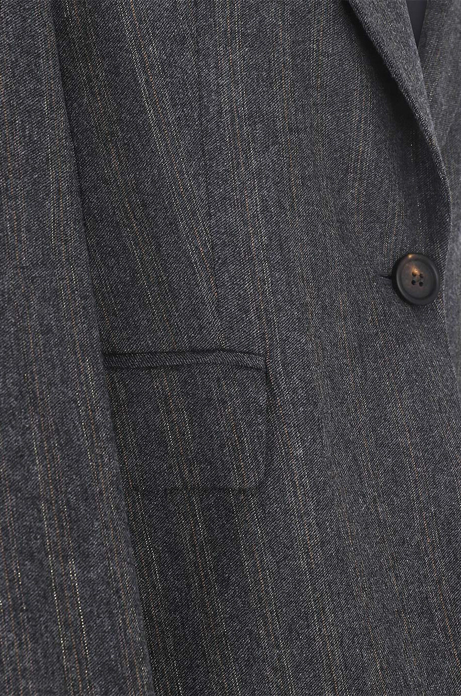 Einreihiger Flanell-Nadelstreifenblazer