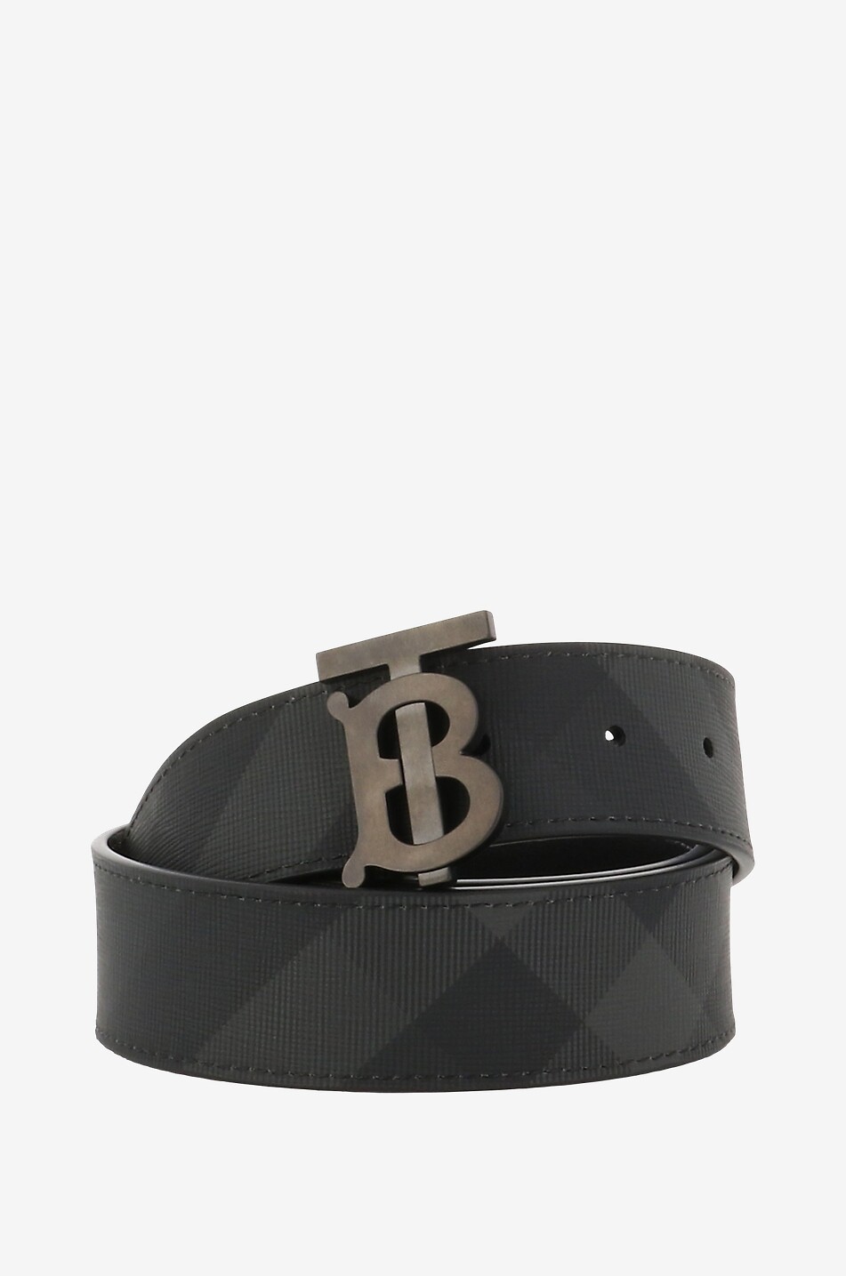 BURBERRY Check TB reversible belt - 35 mm Men Colourless 1