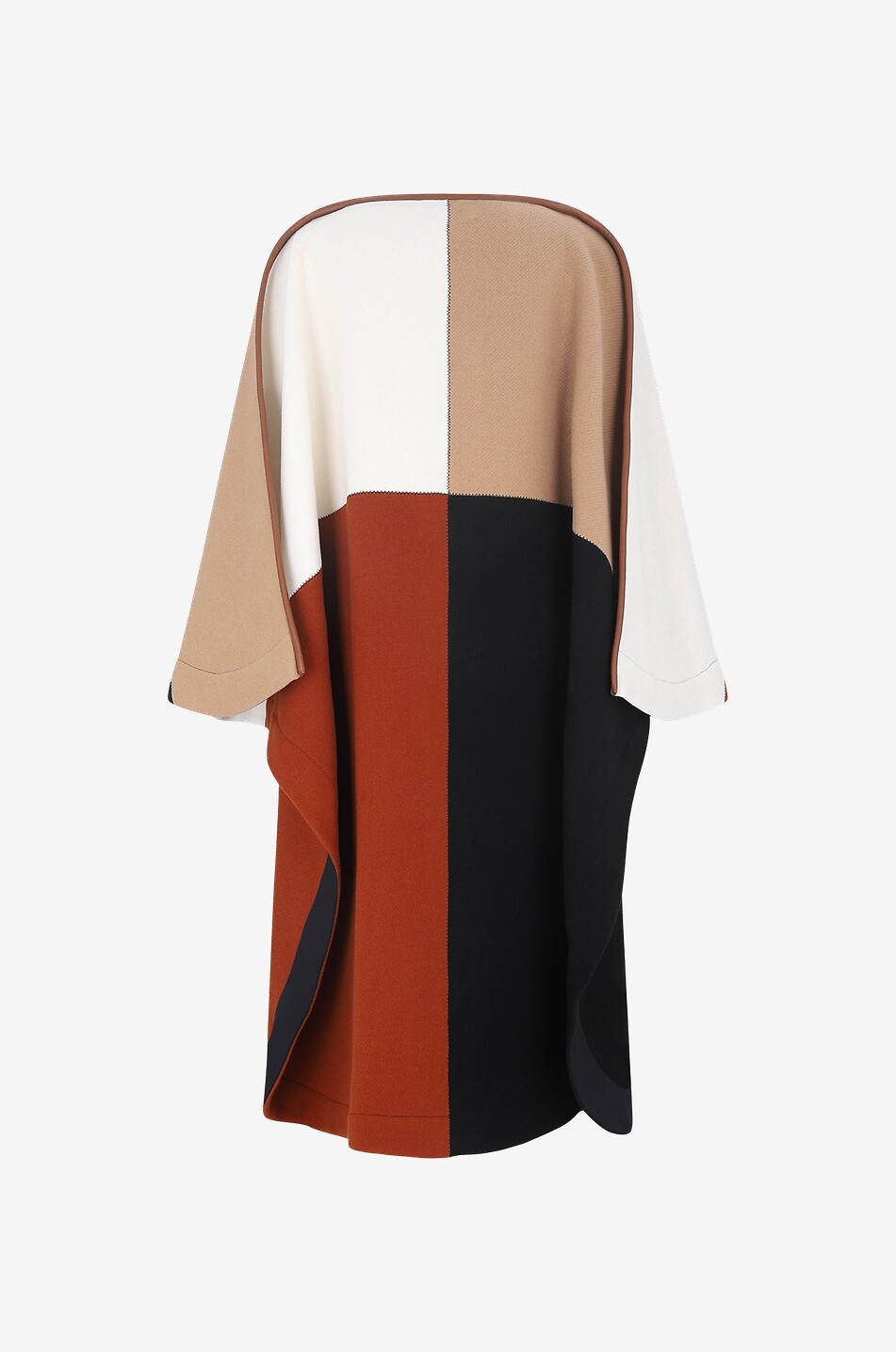 CHLOE Long colour block poncho Women MULTI COLOURED 2