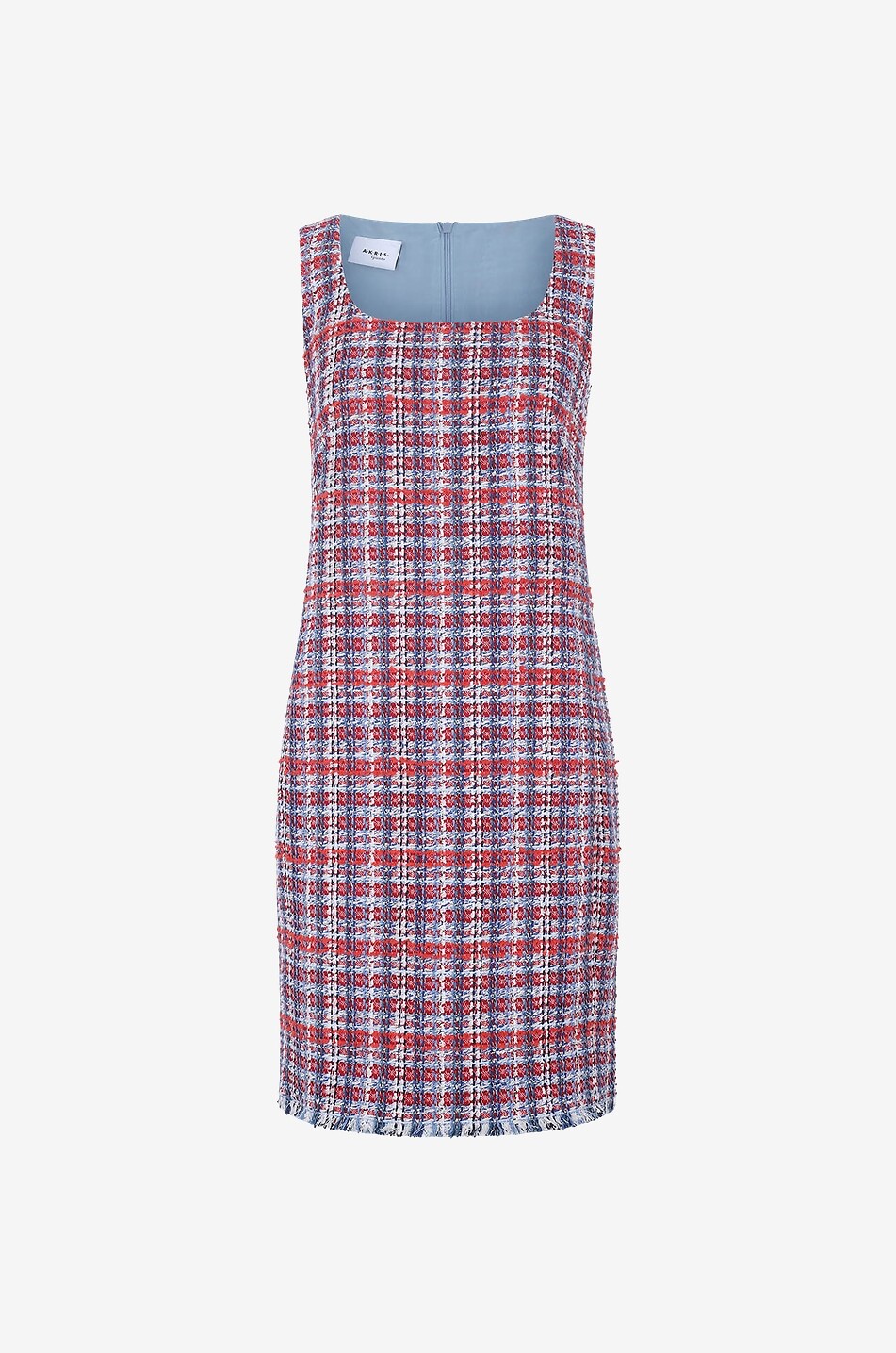 Checked tweed sheath dress