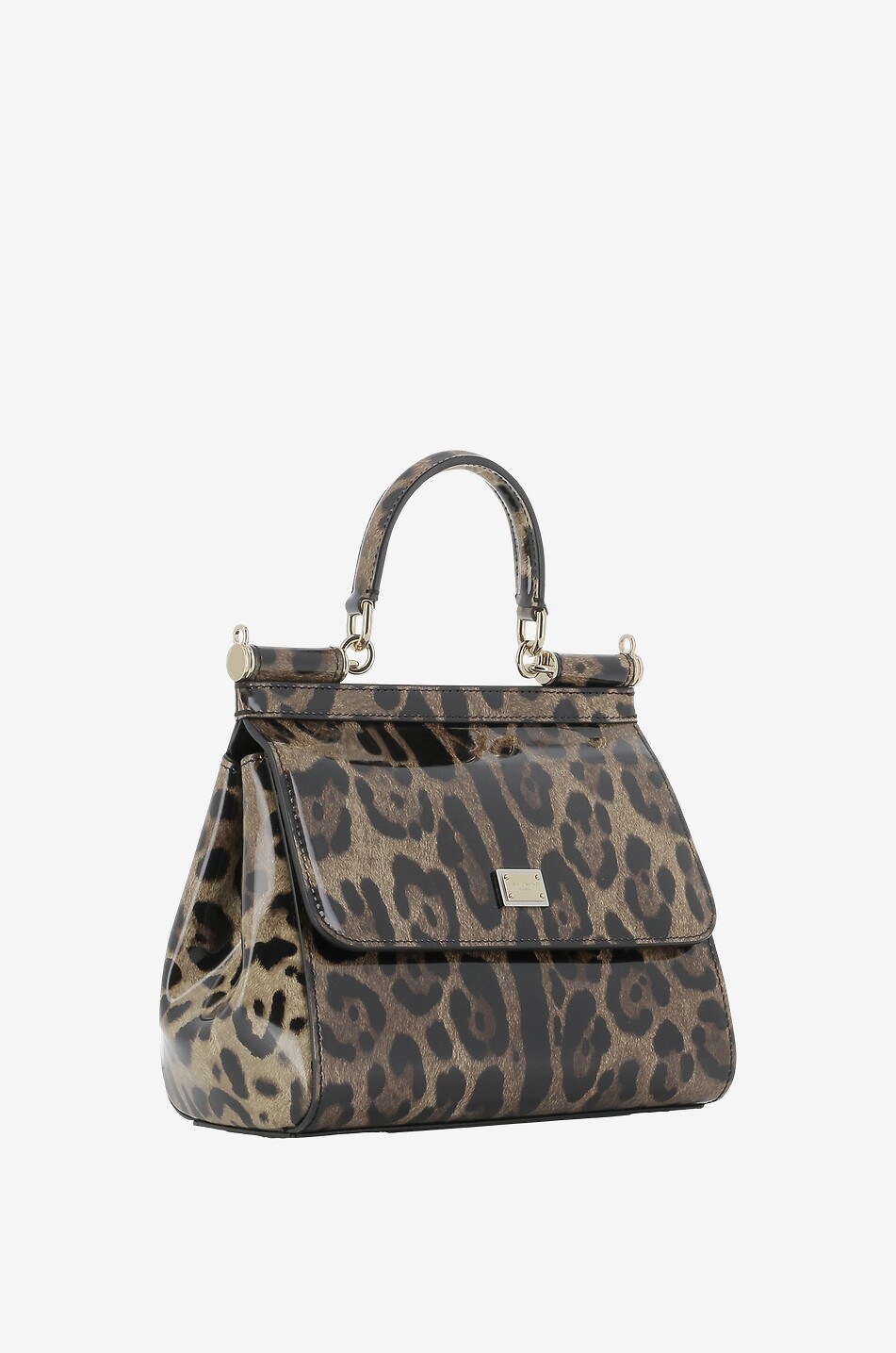 DOLCE & GABBANA Glänzende Leo-Handtasche Sicily Small Kim Kardashian Damen BUNT 2