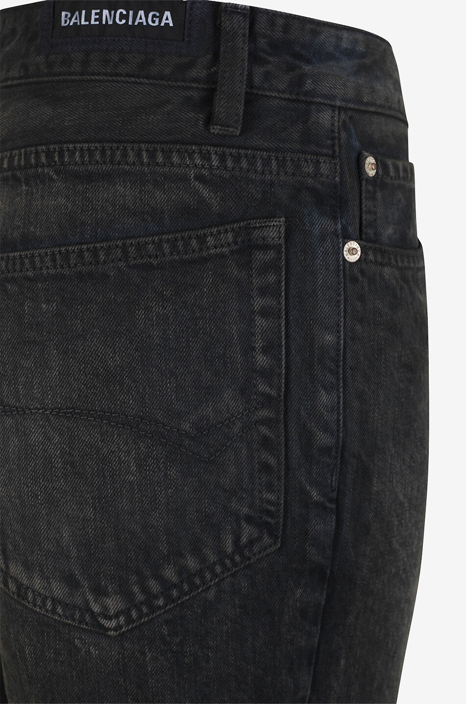 BALENCIAGA Ausgefranste Denim-Shorts Slim Havana Herren DUNKELBRAUN 3
