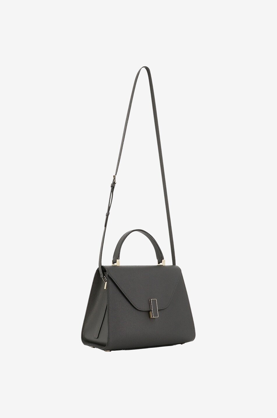 VALEXTRA Iside Medium grained handbag Women DARK GREY 5
