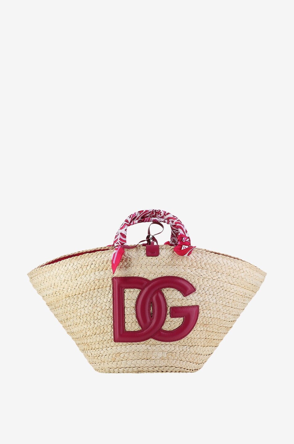 Sac cabas en raphia majoliques Kendra Medium