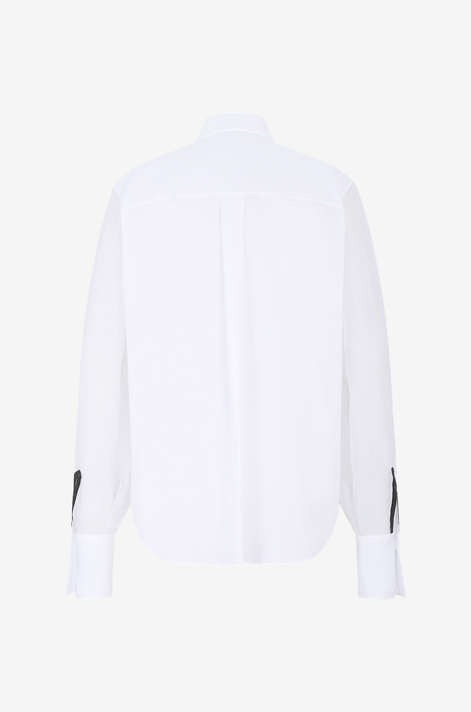 BRUNELLO CUCINELLI Chemise à plastron bi-matière Femme BLANC 2