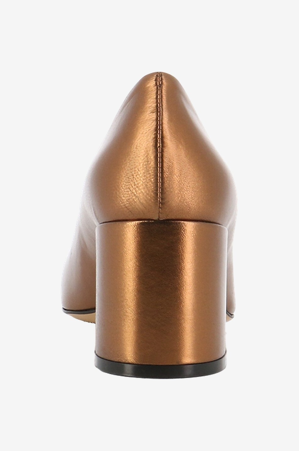 BONGENIE Escarpins métallisés à talon et bout carrés Femme BRONZE 4
