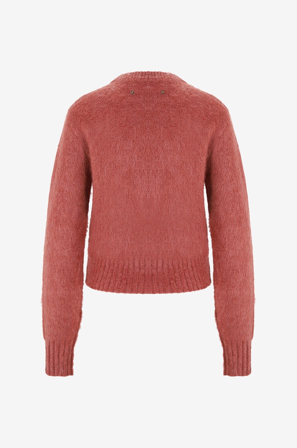 GOLDEN GOOSE Cropped mohair crewneck jumper Women DARK PINK 2