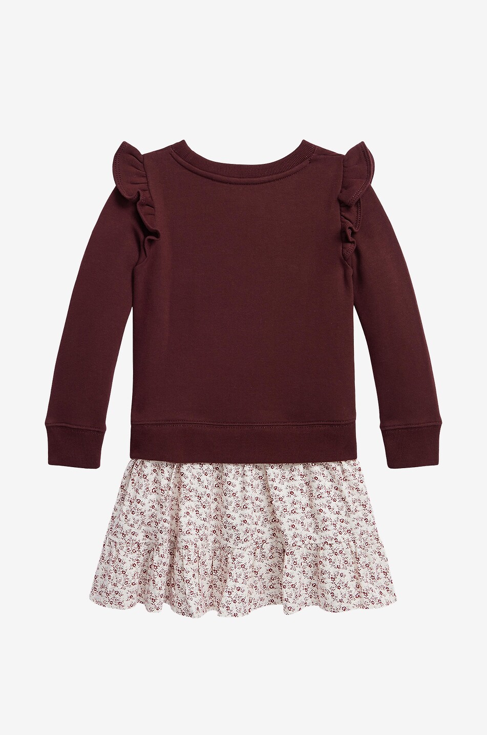 Mädchen-Materialmix-Sweatkleid