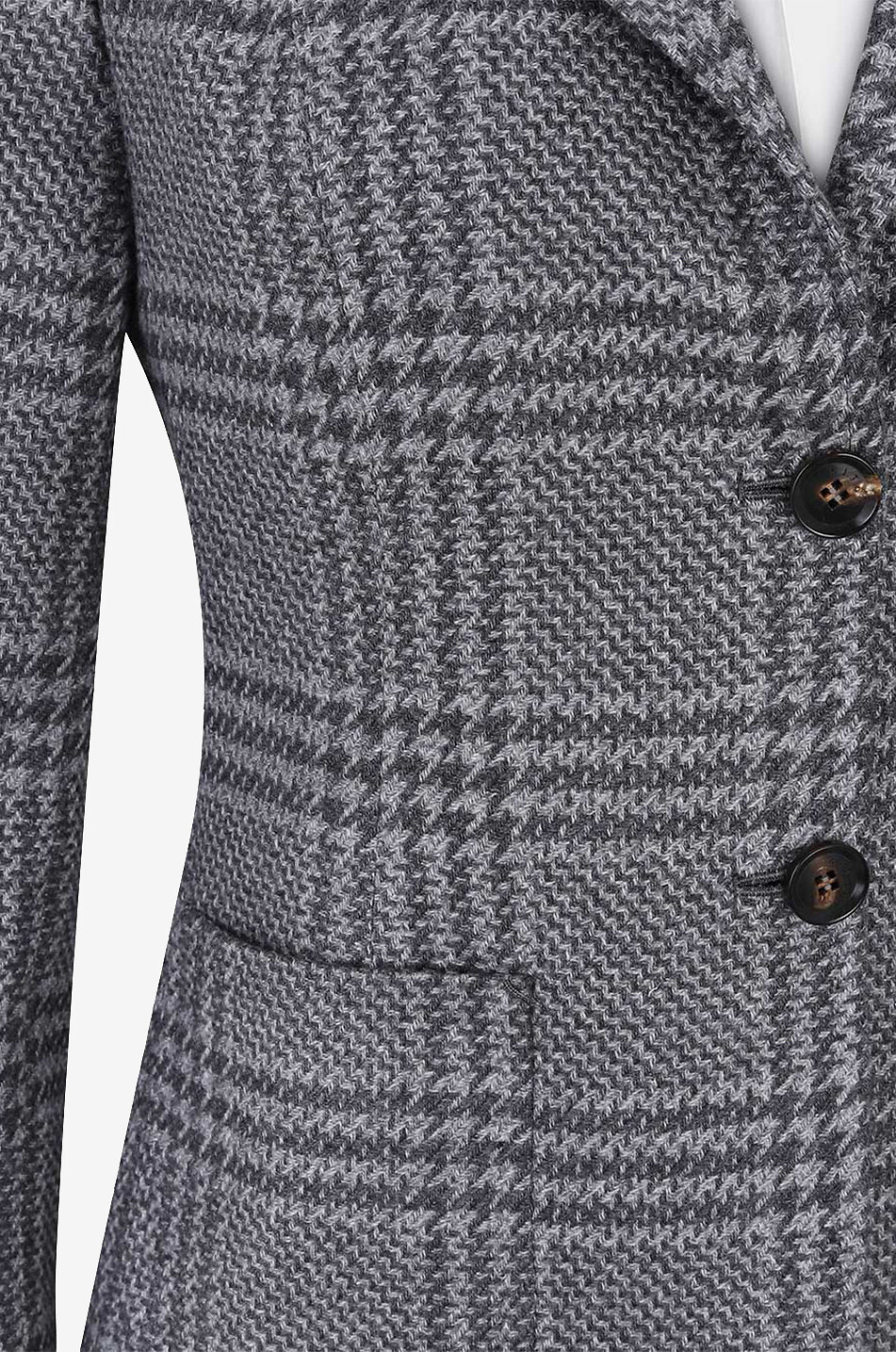 Glen check cashmere and silk blazer