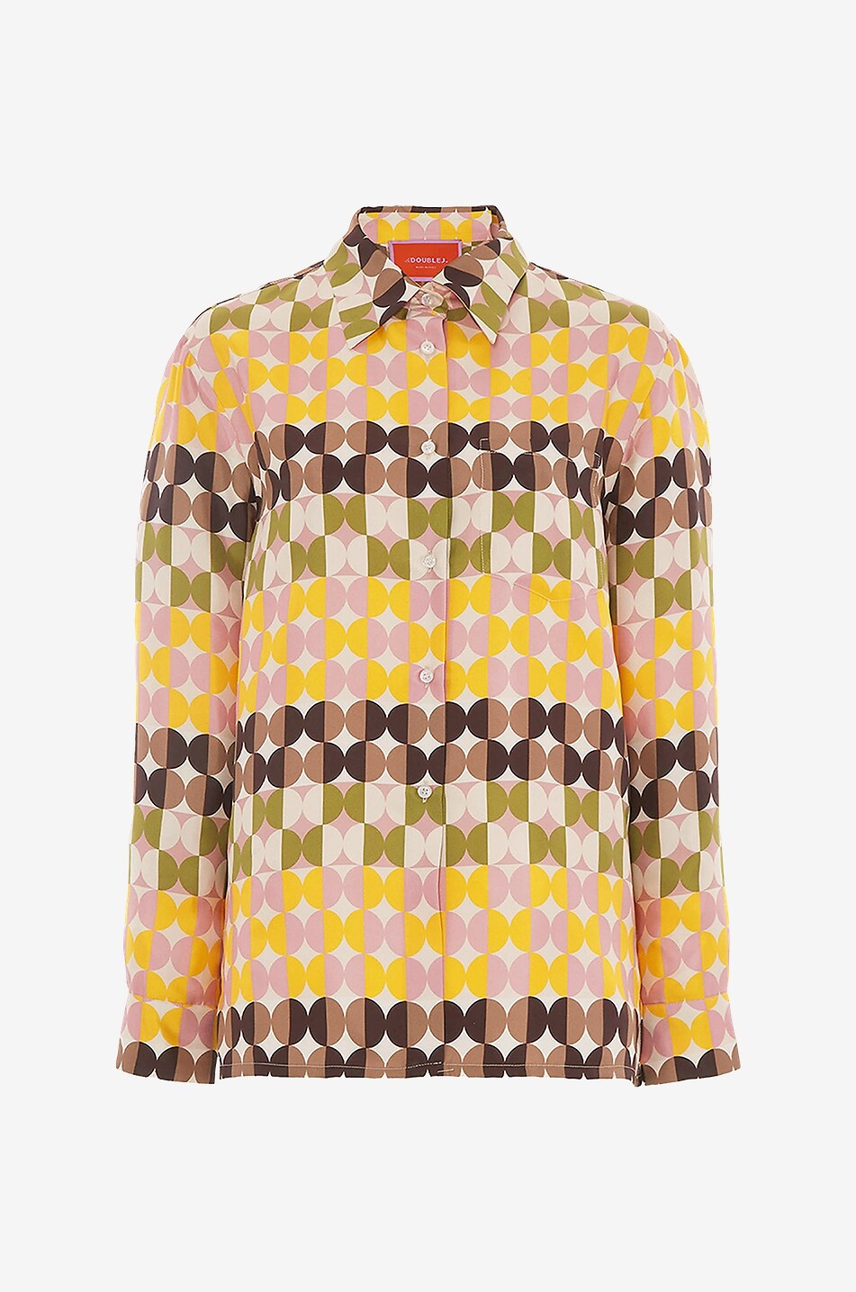 Boy Mezzaluna Chocolate silk shirt