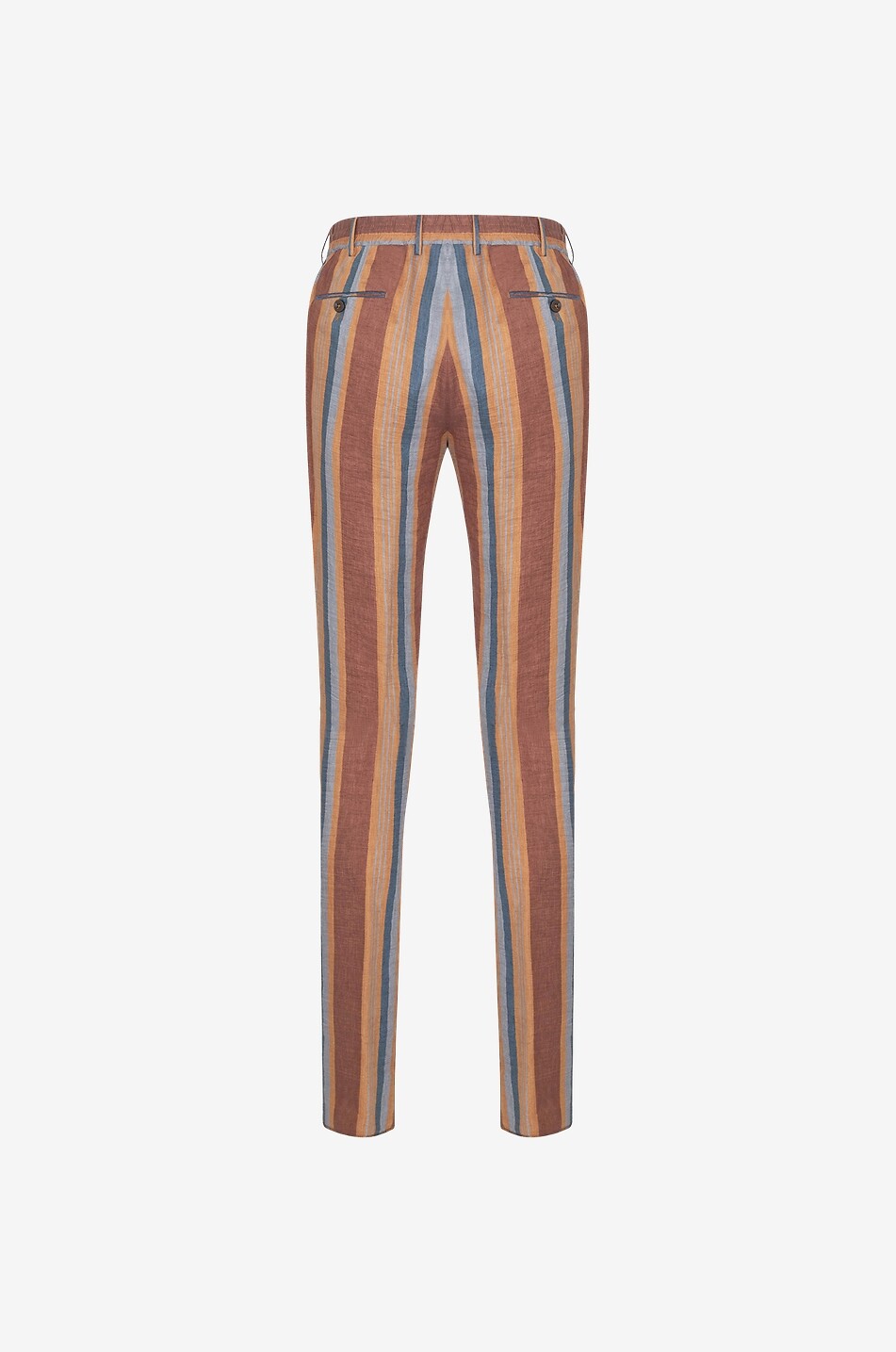 Schmale gestreifte Hose aus Leinen Slim Jogger