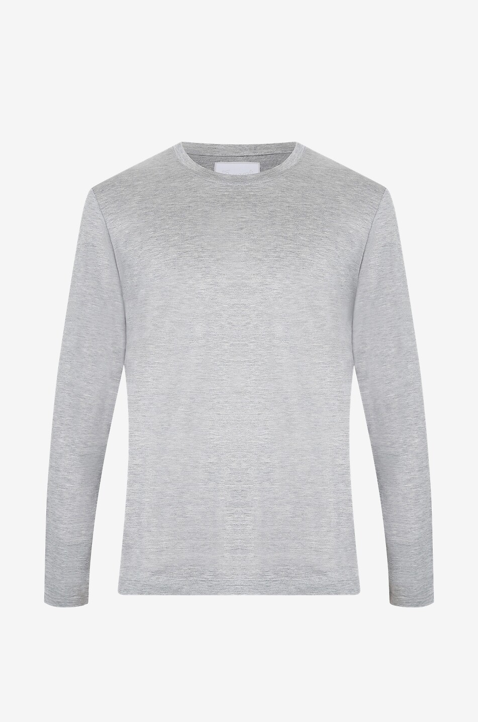 MARCO PESCAROLO James silk and cotton long-sleeved T-shirt Men LIGHT GREY 1