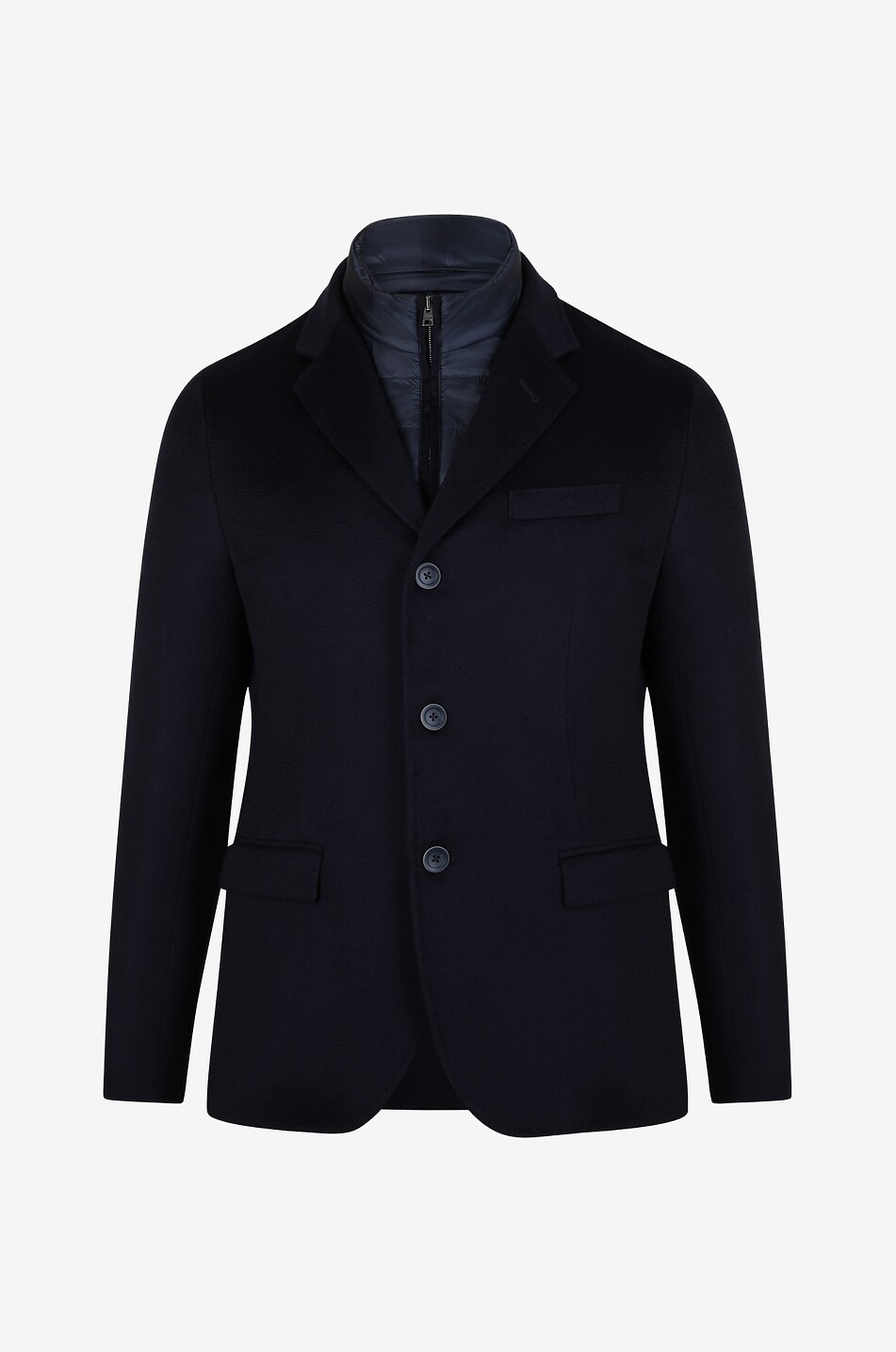 Ultralight nylon and cashmere blazer