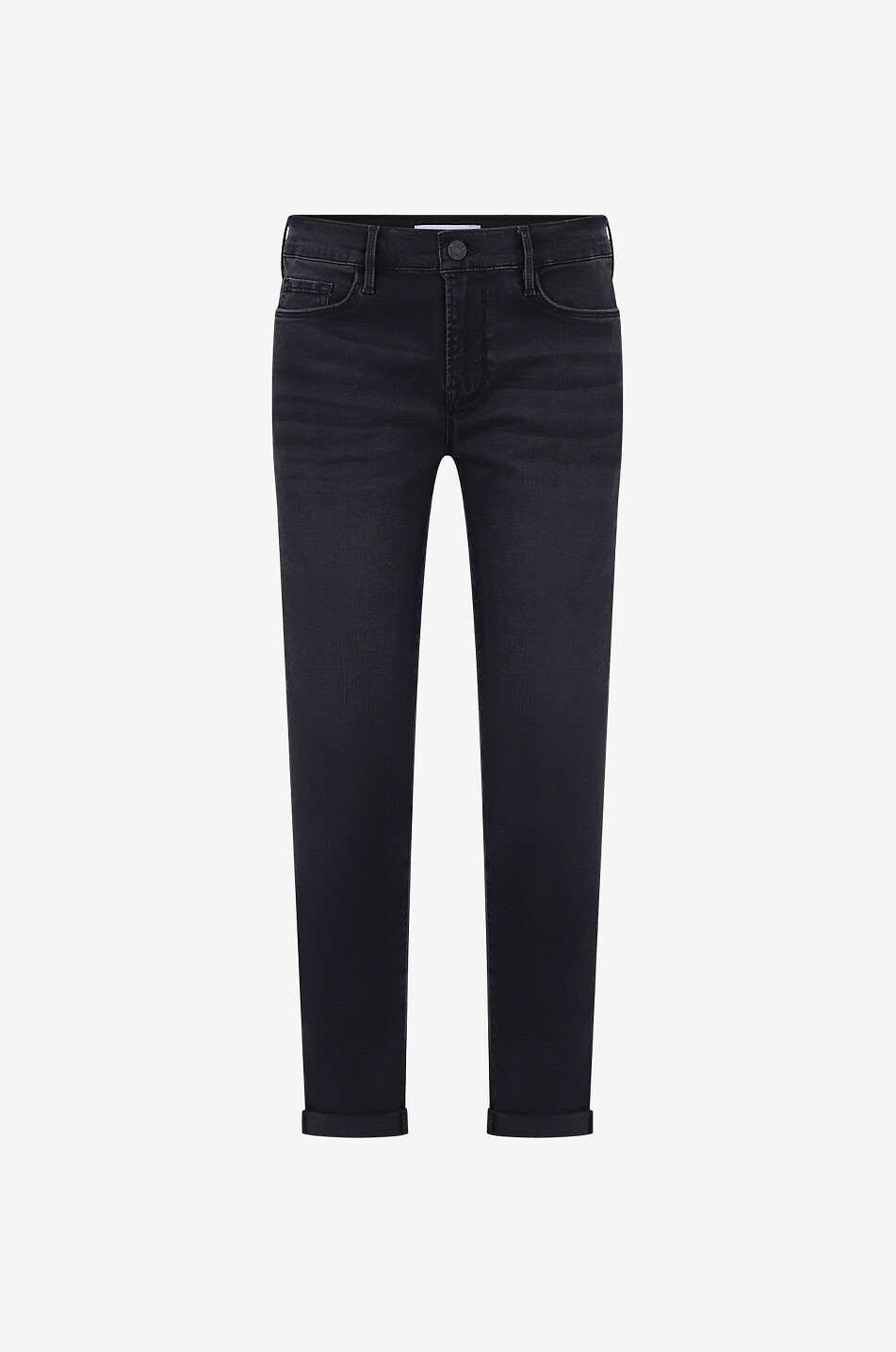 FRAME Jeans mit geradem Bein aus Baumwolle Le Garçon Damen SCHWARZ 1