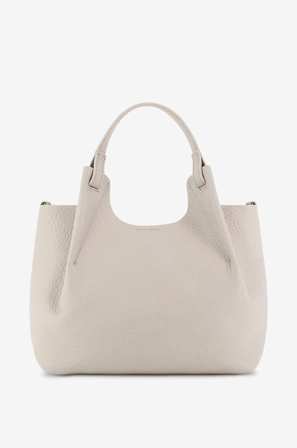 GIANNI CHIARINI Handtasche aus genarbtem Leder Dua Damen CREMEFARBEN 3