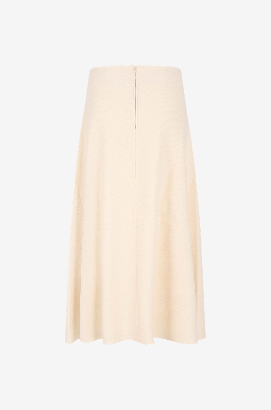 JIL SANDER Jupe midi évasée asymétrique en maille Femme BEIGE 2