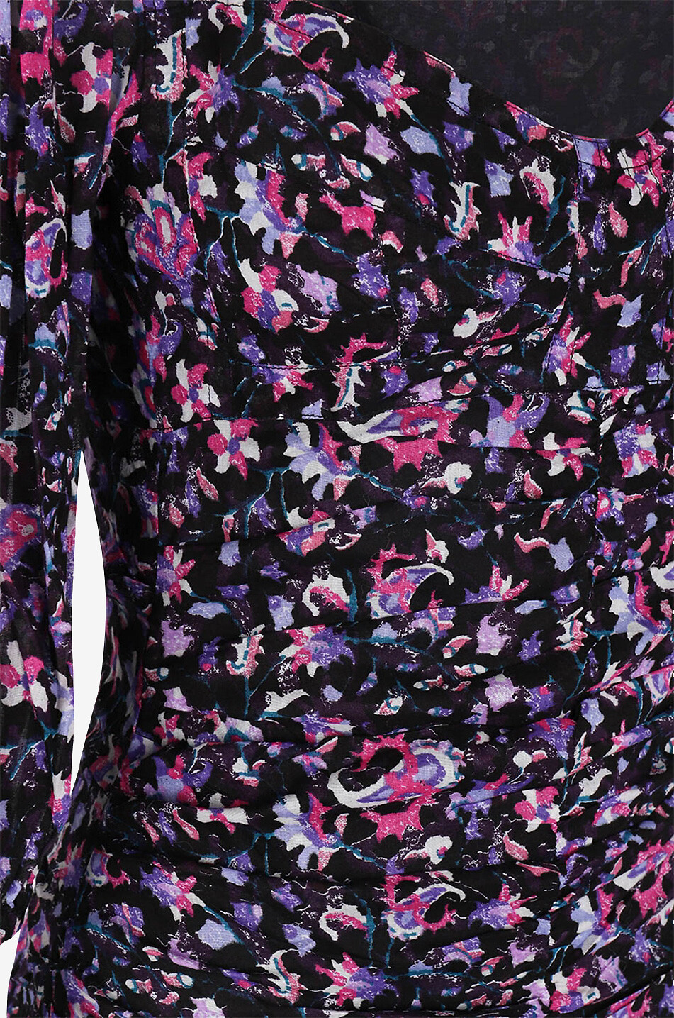 Mini robe imprimée asymétrique Lunesa