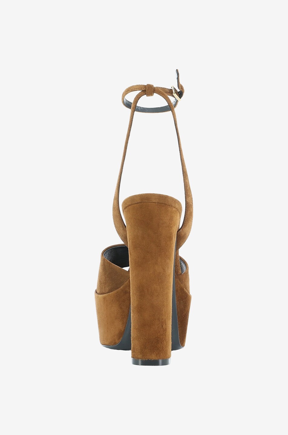 SAINT LAURENT PARIS Jodie 95 heeled platform sandals Women BROWN 4