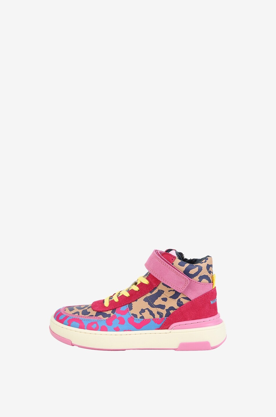 Leopard printed girls high top sneakers