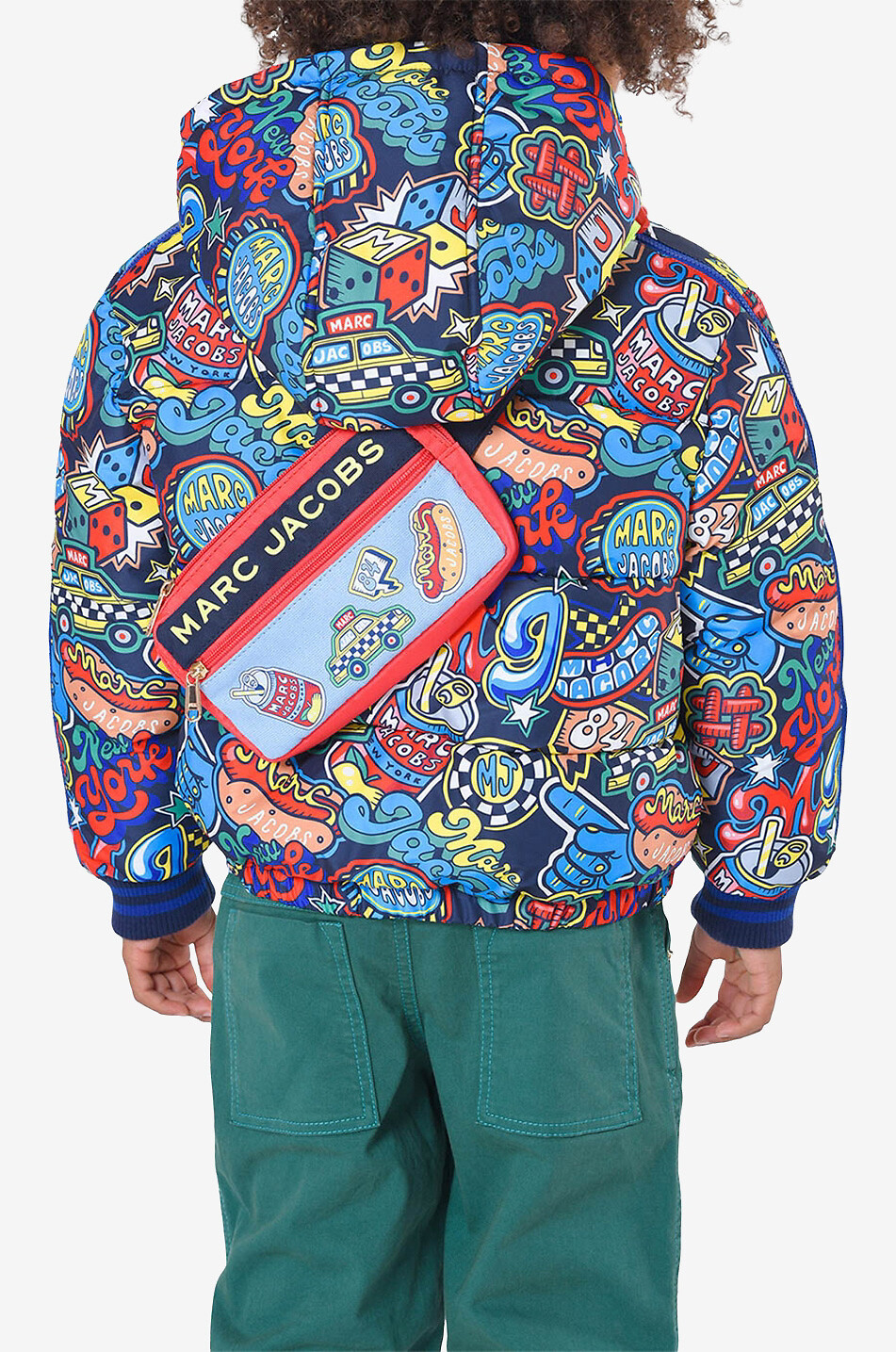 MARC JACOBS Multi Logos printed boys' down jacket Boy MEDIUM BLUE 2