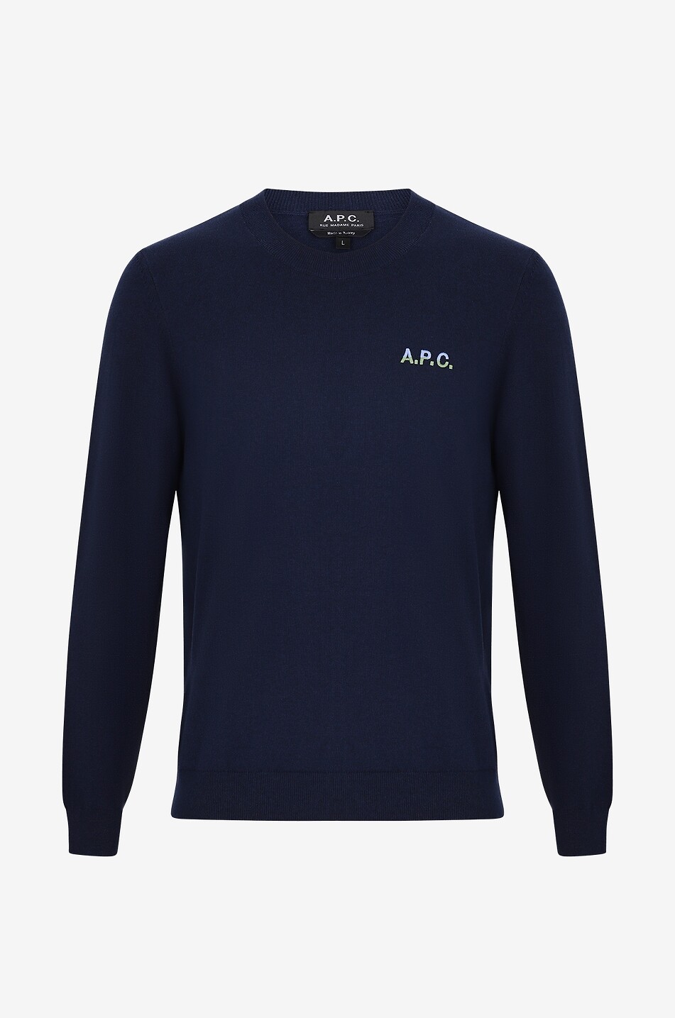 Alois fine cotton crewneck jumper with logo