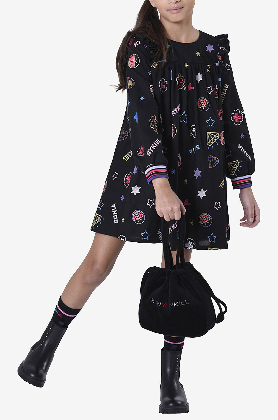 SONIA RYKIEL Robe en viscose fille imprimé Fille MULTICOLORE 2