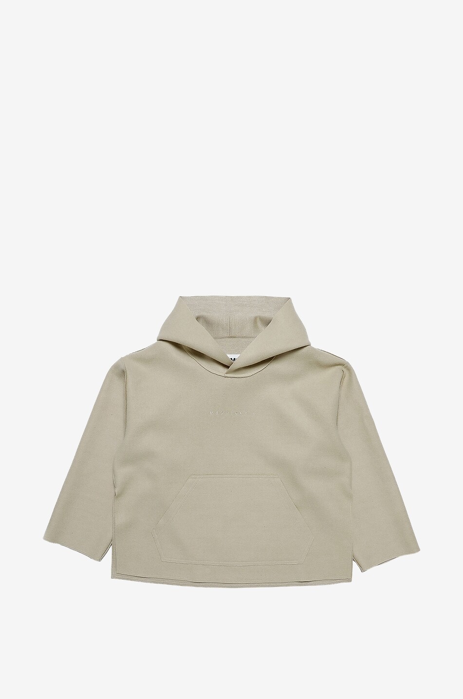 MM6 KIDS Verkürztes Oversize-Kinder-Kapuzensweatshirt Junge KAMELFARBEN 1