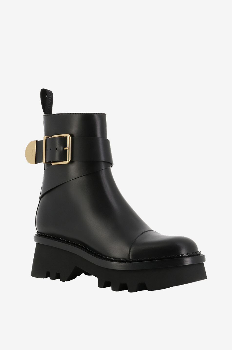 CHLOE Owena platform boots with buckle Women BLACK 1