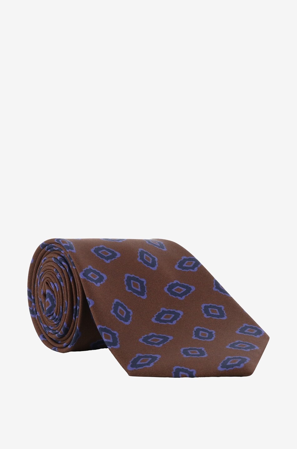 FIORIO Silk printed tie Men BROWN 1