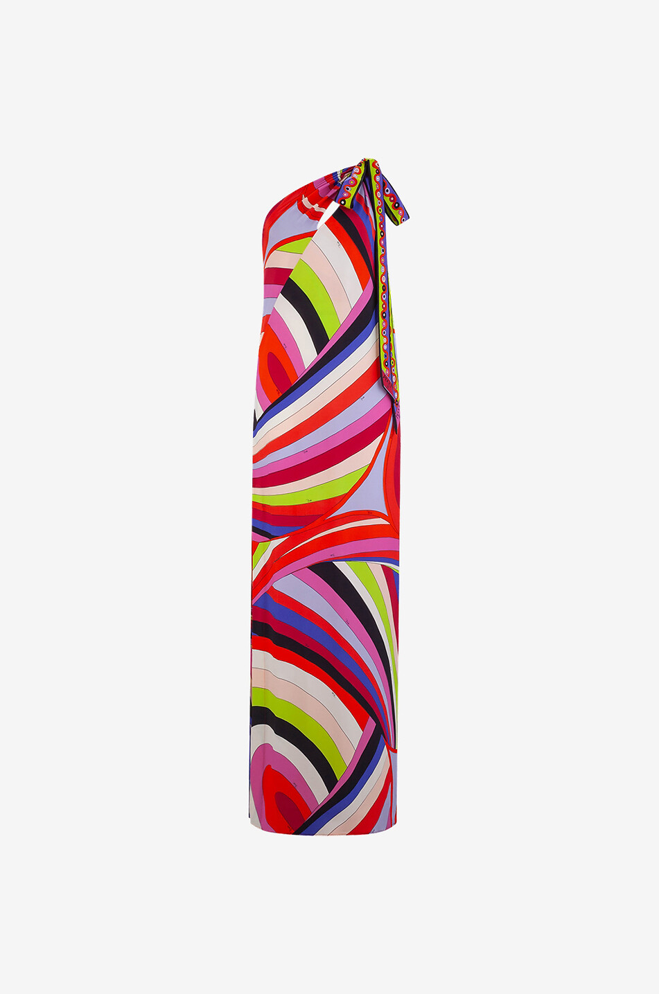 Robe maxi en jersey à encolure asymétrique Iride