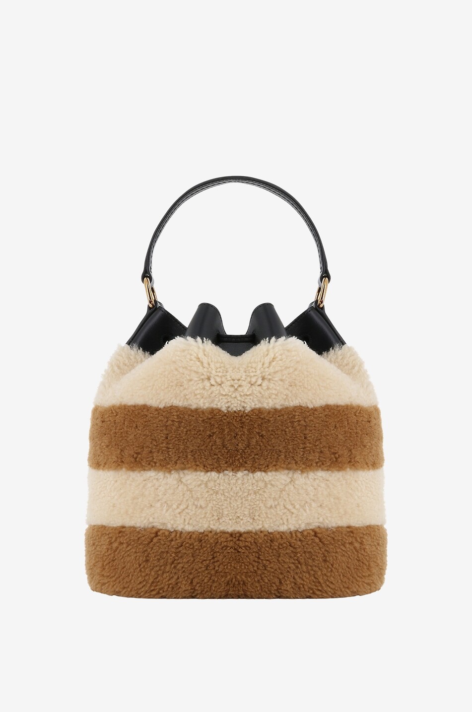 TOD'S Sac seau rayé bi-matière Timeless T Small Femme MULTICOLORE 3