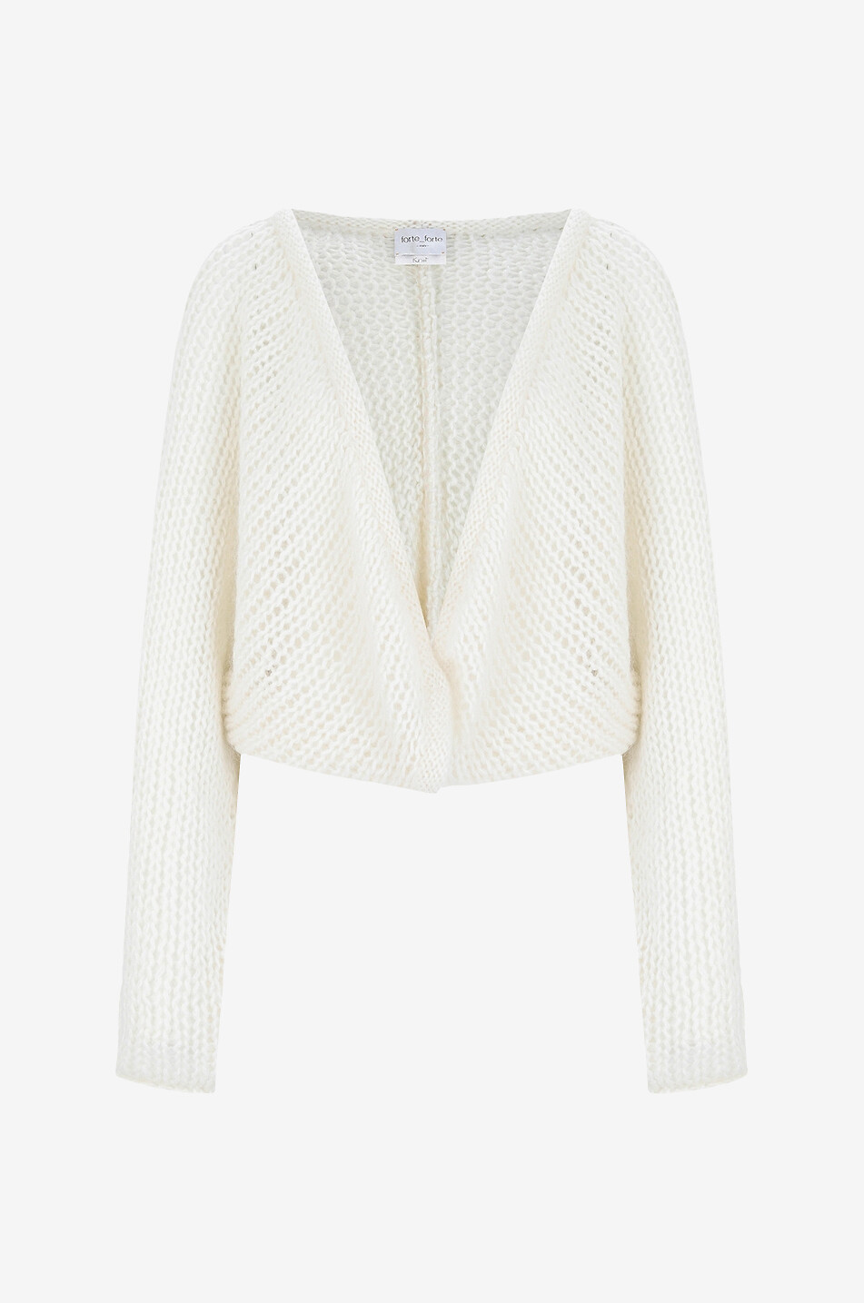 FORTE FORTE Cardigan cache-coeur en mohair Femme BLANC 1