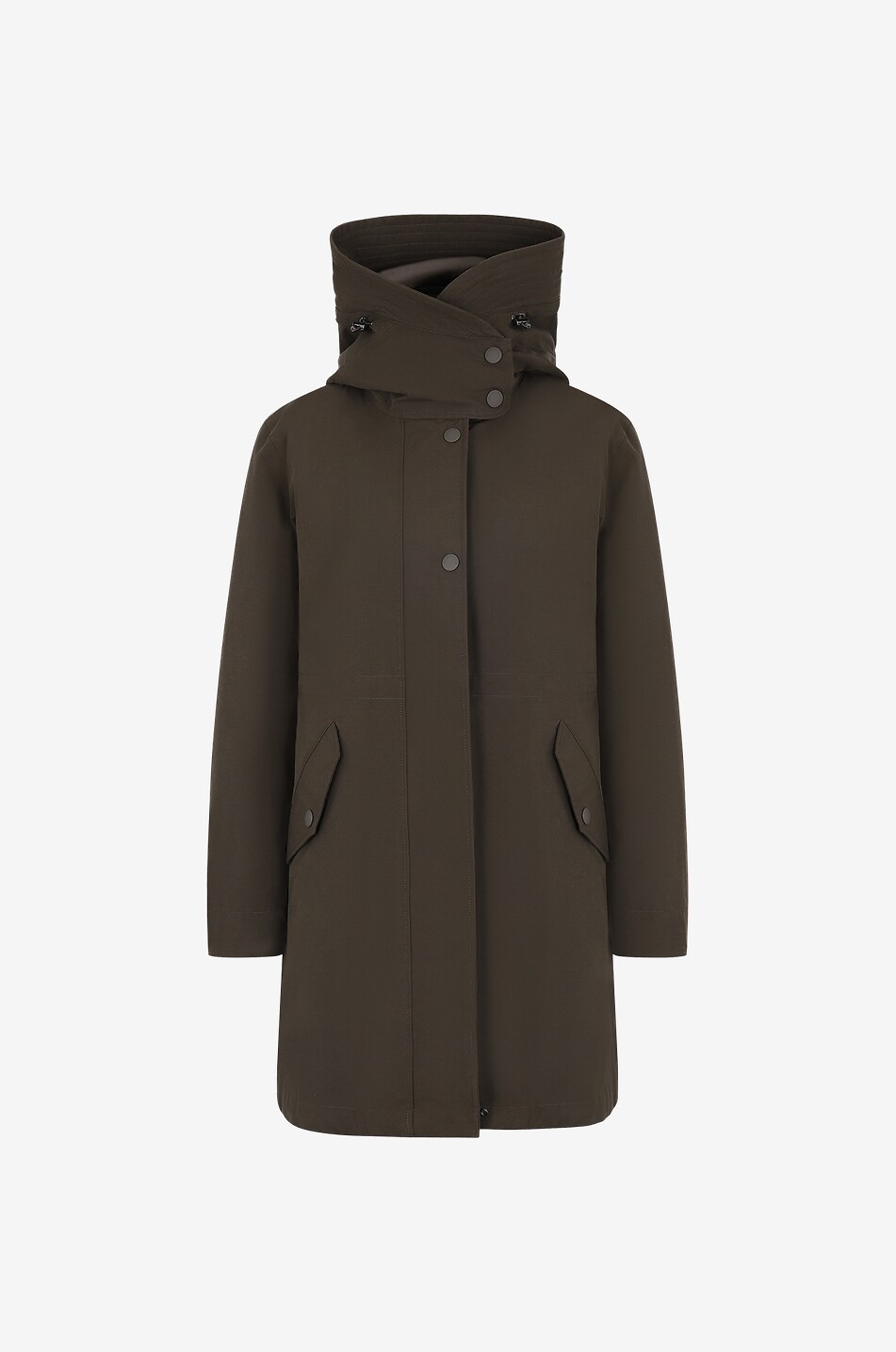 Long Military 3 in 1 Parka in cotton