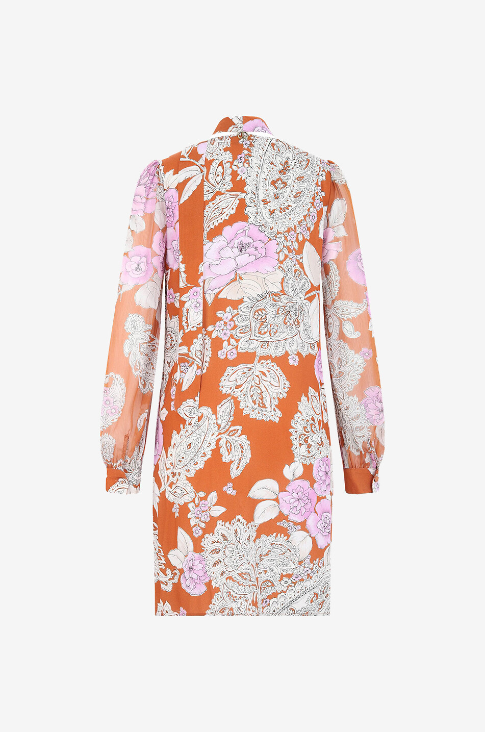 Flower printed viscose short dress