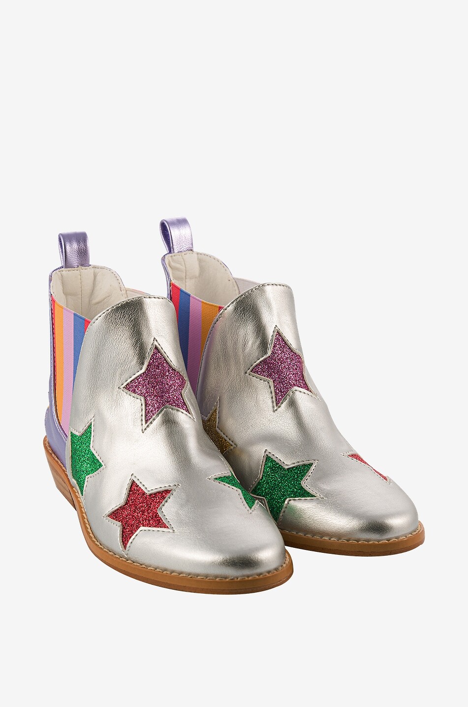 Mädchen-Metallic-Stiefeletten Glitter Stars